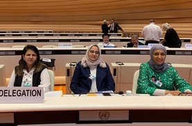 The delegation of the State of Kuwait participating in the first discussion of the State of Kuwait for the Convention on the Rights of Persons with Disabilities