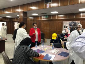 The Director General of the Public Authority for Disability Affairs visited the Surra Center - Kuwait Hope Team for Elvis Shield Manufacturing