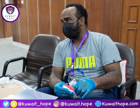 One of the members of the Kuwait Hope team